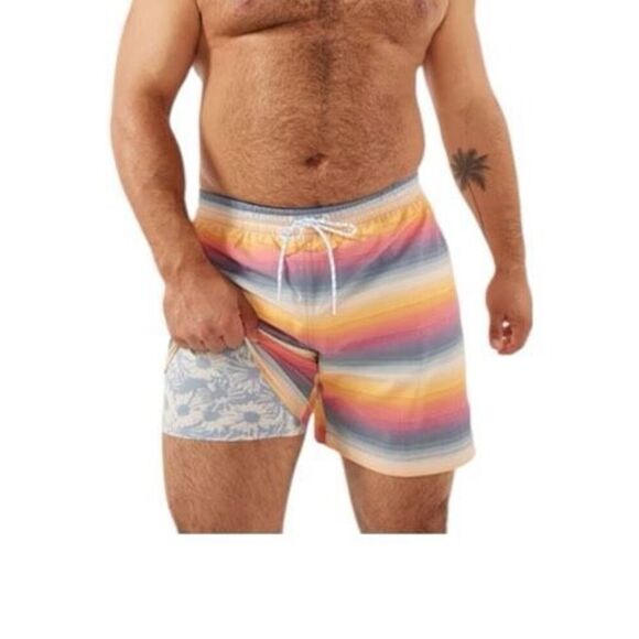NWOT Chubbies Men’s The Malibu Sunsets Classic Swim Trunk 5.5” Size XXXL - Picture 1 of 11